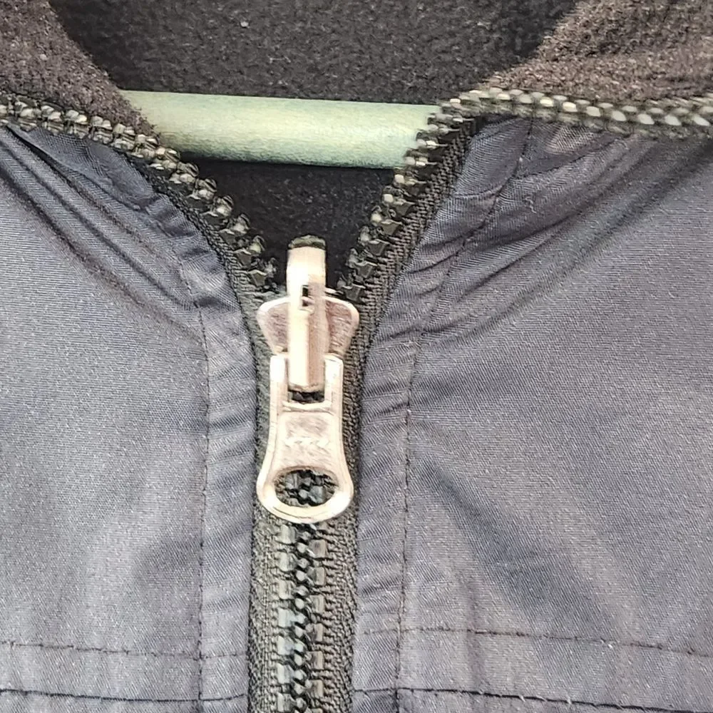 Jack Wolfskin Jacket Coat Mens S Reversible Black Fleece with‎ Pockets
